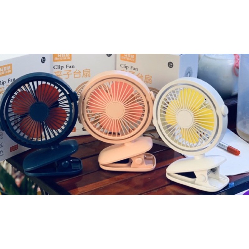 Quạt kẹp đèn led 7 màu Beijiaju Clip Fan