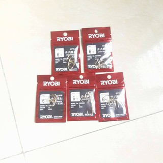 combo 5 vỉ lưỡi câu đơn  cao cấp RYOBI
