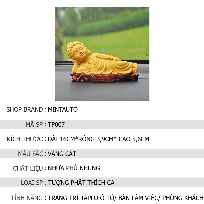 Tượng Phật Thích Ca Mâu Ni Trang Trí Taplo Ô Tô, Bàn Làm Việc, Phòng Khách Cao Cấp - Sang Trọng