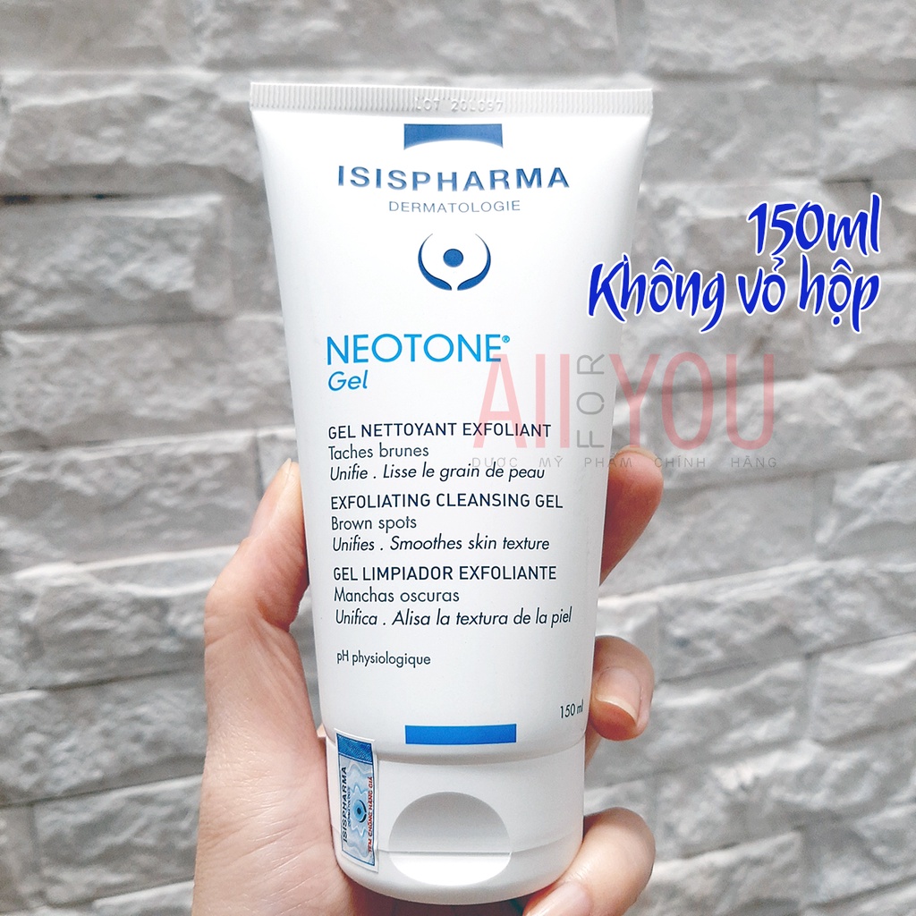 ISIS PHARMA Neotone Gel 40mL & 150mL - Gel Rửa Mặt Trắng Sáng Da.