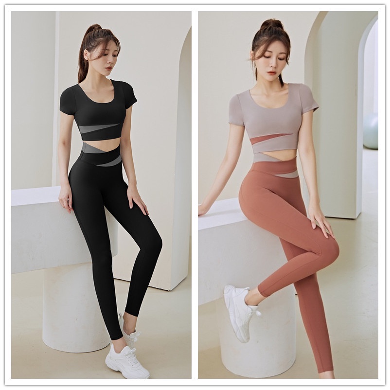 Bộ tập gym nữ đồ tập yoga cao cấp LUHAZO Siêu Co Giãn Có Mút Ngực Co Dãn 4 Chiều Nâng Mông YJMD&amp;YJMK TK5T301
