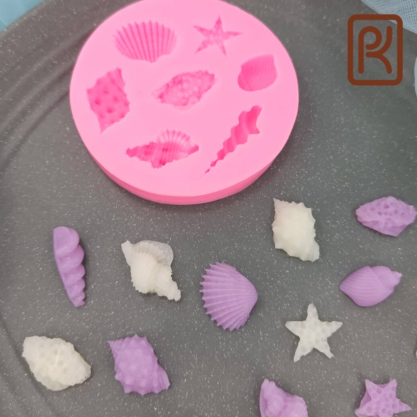 Khuôn silicon 3d làm rau câu hình sò ốc