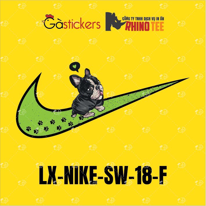 Hình Ủi Nike Pug Love LX-NIKE-SW-18 - Mua Nhiều Giảm Giá