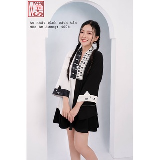 Áo Nhật Bình cách tân Mèo Âm dương