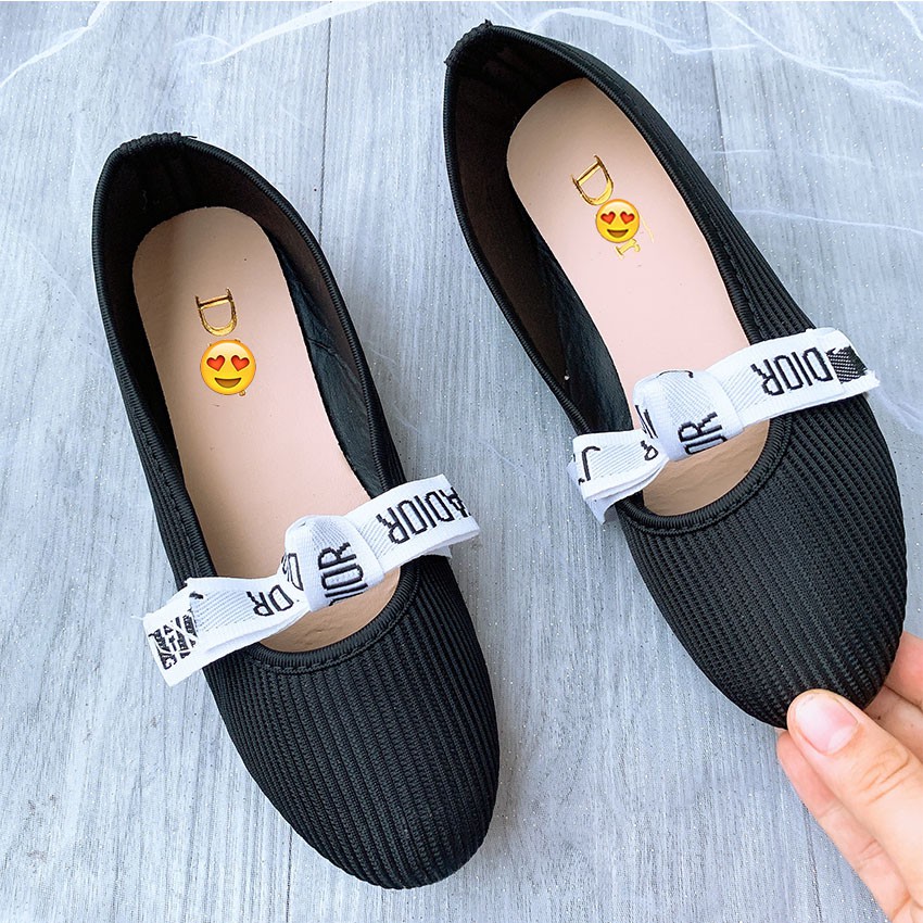 [Sale 50%] Giày bệt nữ nơ trắng chất chun co giãn êm chân | BigBuy360 - bigbuy360.vn