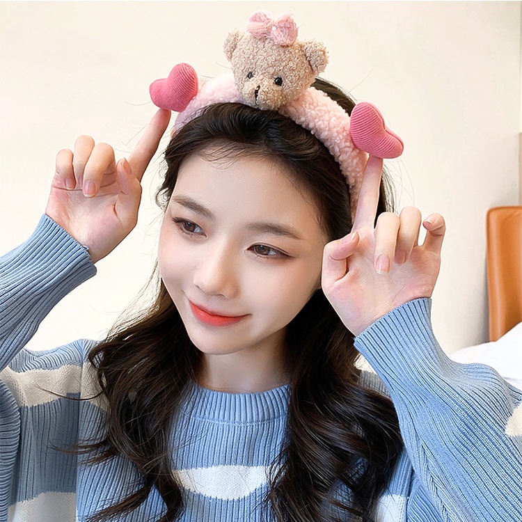 Bờm tóc hình gấu tết lông cừu cute dễ thương thời trang cho nữ BT24
