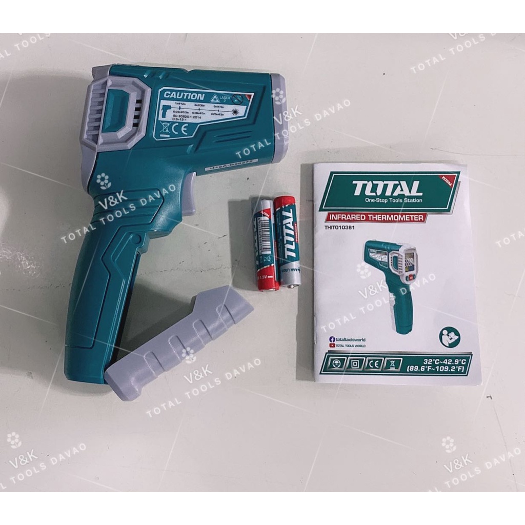Máy đo thân nhiệt độ từ xa nhiệt kế hồng ngoại Total THIT015501 - Total THIT010381 Súng đo nhiệt độ màn hình hiển thị