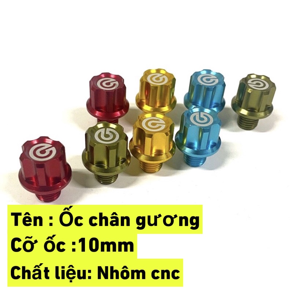 ốc chân gương xe máy nhôm cnc