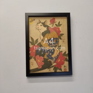 Tranh A4 hoạ tiết Nhật khung không kính