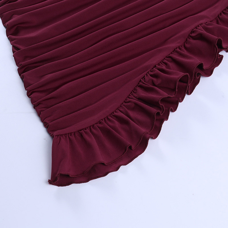 DUNEA Đầm dây xếp li cổ chữ V mới cho nữ