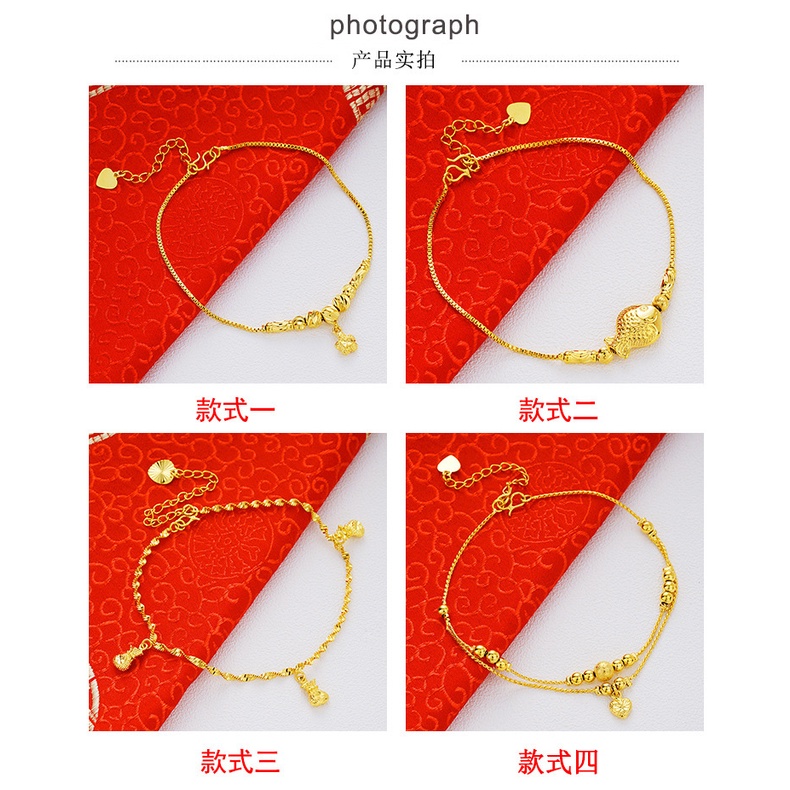 Lắc Chân Mạ Vàng 24K Hai Lớp Thời Trang