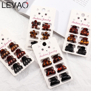 6 PCS Korean Simple Set Hair Clip Frosted Acrylic Claws Clamps