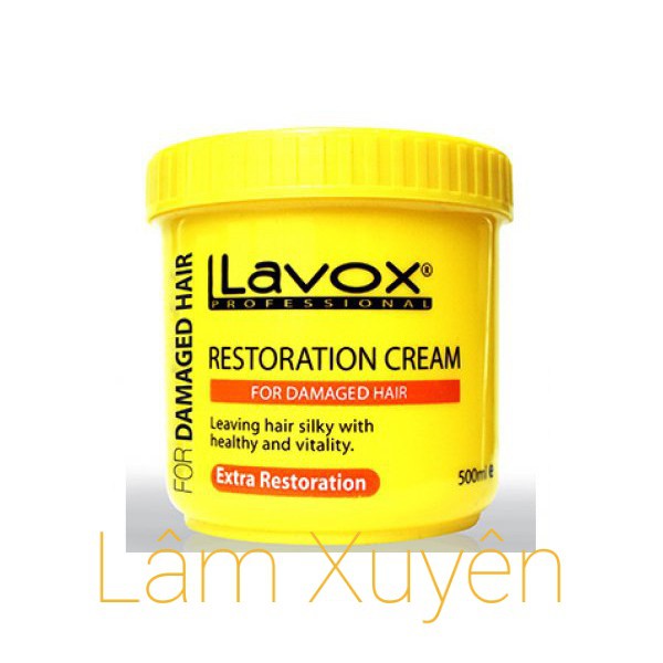 Hấp dầu phục hồi Lavox màu vàng mẫu mới chuyên nghiệp cho salon tóc 2 size FREESHIP dưỡng chất Collagen giúp phục hồi