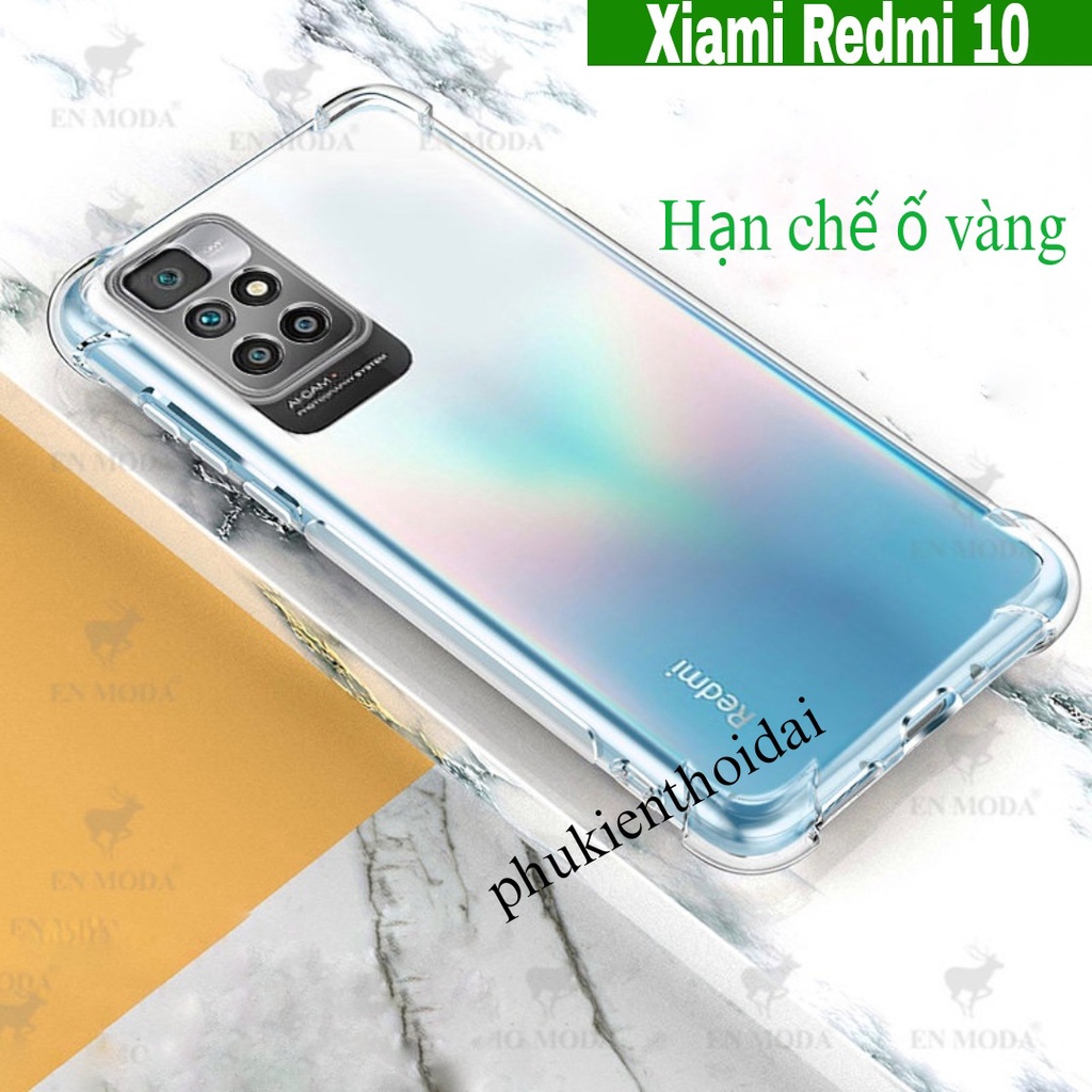 Ốp lưng Xiaomi Redmi 10 / Redmi A1 / Redmi 12 dẻo trong suốt lồi 4 góc chống sốc lâu ố vàng