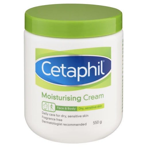 Kem dưỡng ẩm mặt và toàn thân Cetaphil Moisturising Cream Úc cho da khô và nhạy cảm 550g date 2022