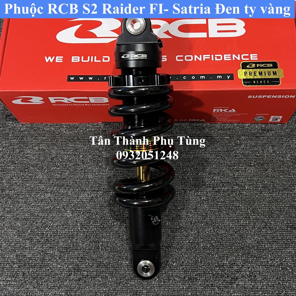 Phuộc RCB Raider Fi- Satria S2 Đen ty vàng chính hãng Phukienxe