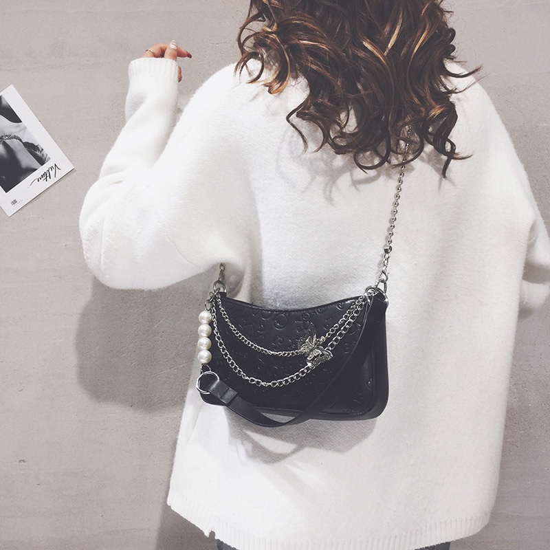 Túi xách nữ túi kẹp nách da kèm phụ kiện dây xích cánh bướm 1999store_official