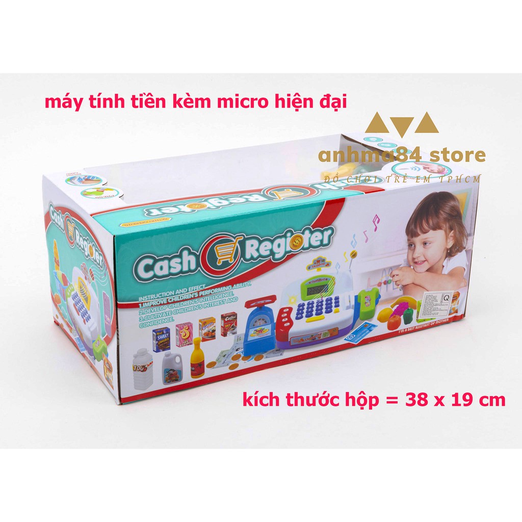 Đồ chơi Máy tính tiền Siêu thị Kèm Micro CÓ NHẠC - Mẫu mới 2021 - No.LS820 - anhma84 store