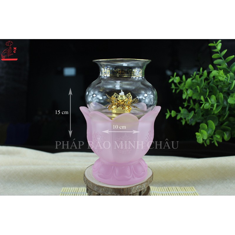 [PHÁP BẢO MINH CHÂU] Đèn Dầu 8 Cát Tường Lưu Ly - HÀNG NHẬP KHẨU CÔNG NGHỆ CAO