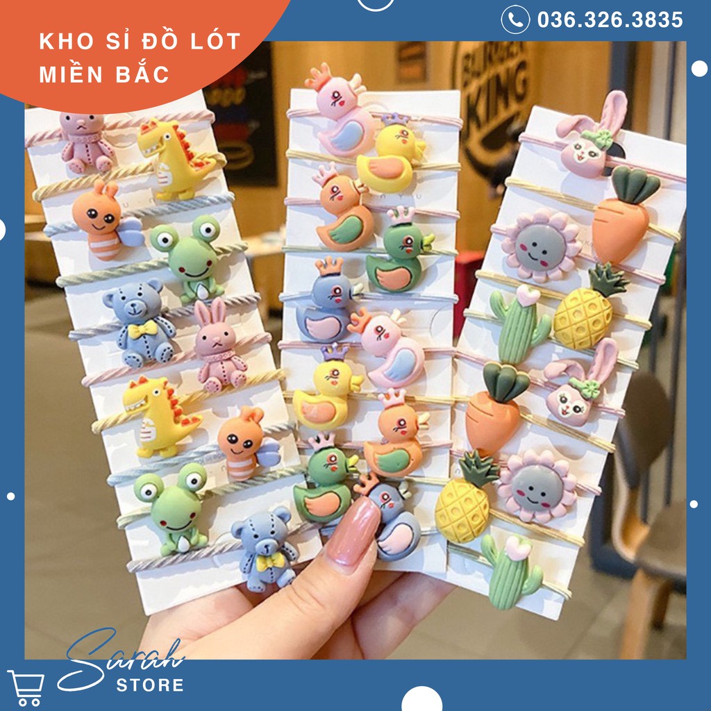 SET 10 DÂY BUỘC TÓC CUTE SIÊU XINH CHO BÉ YÊU