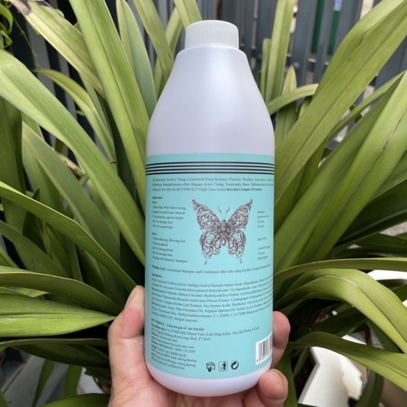 KERATIN PHỤC HỒI TÓC HƯ TỔN DO TẨY UỐN DUỔI ELISA BUTTERFEY 1000ML
