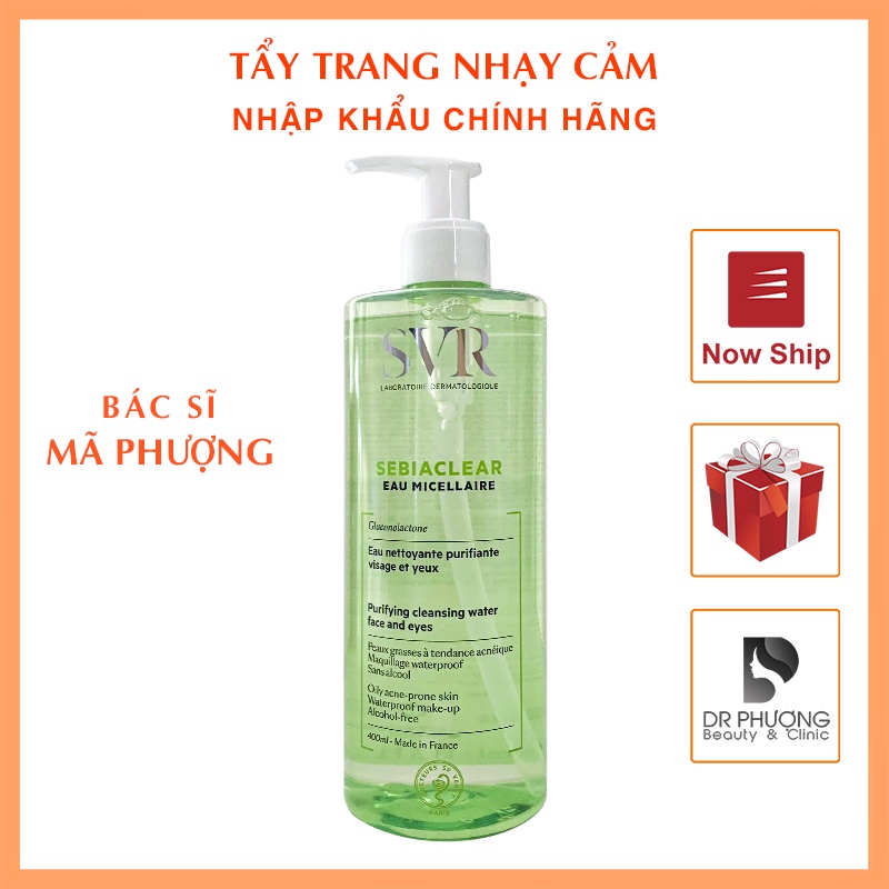 [CHÍNH HÃNG] Tẩy trang da dầu mụn SVR Sebiaclear Eau Micellaire