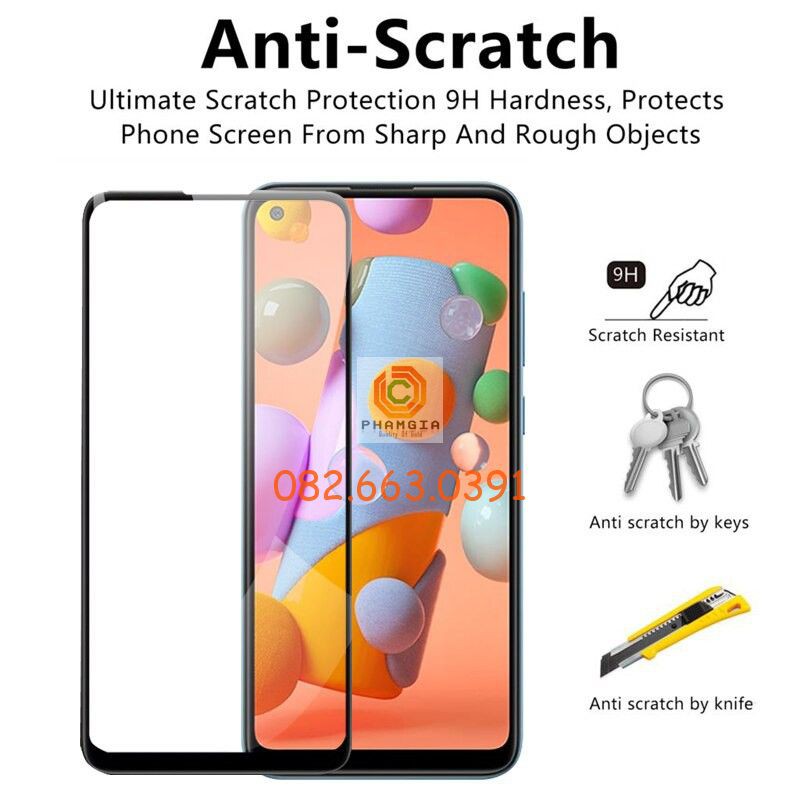 Kính cường lực Samsung A21S full màn hình chất đẹp