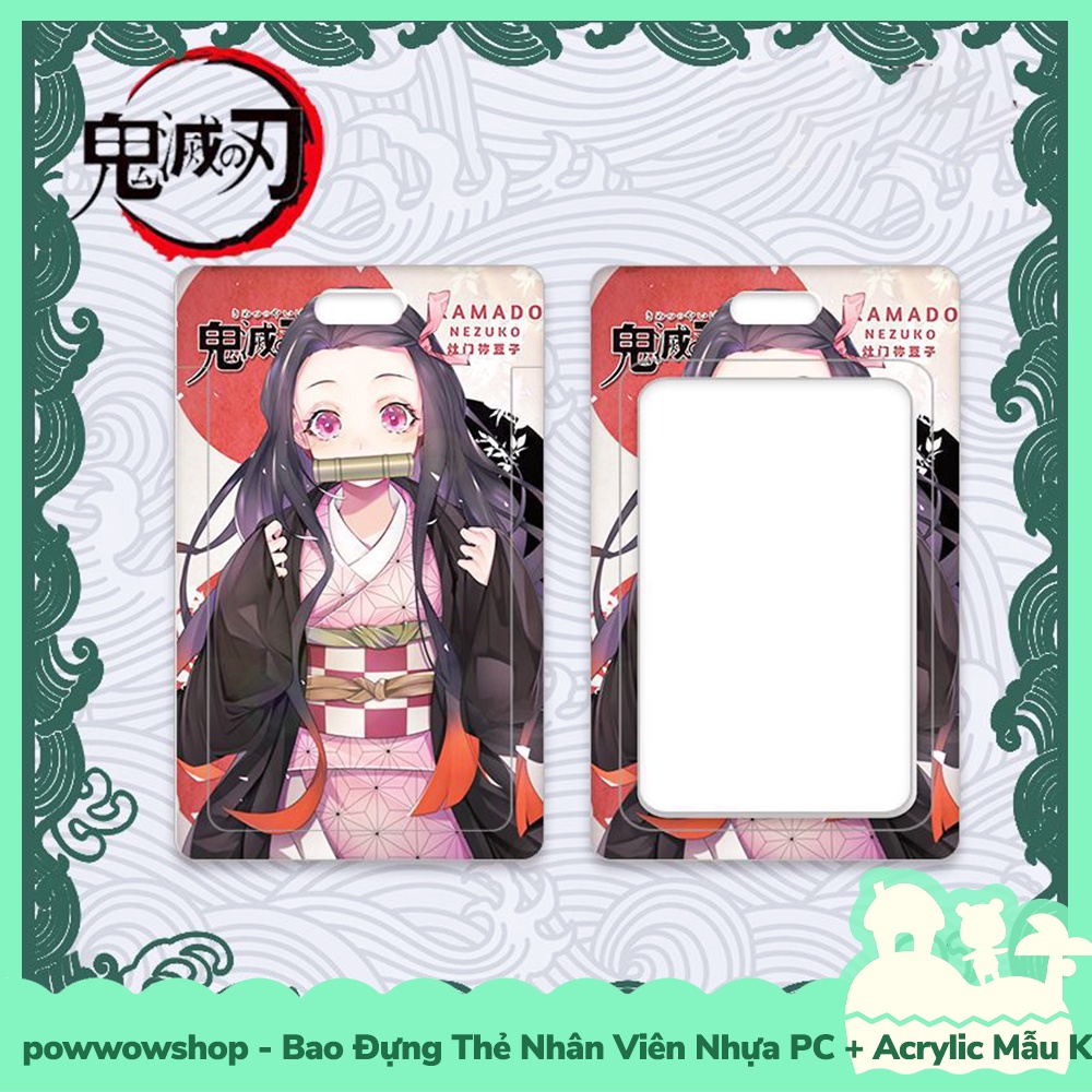 Bao Đựng Thẻ Nhựa PC + Acrylic Phong Cách Anime Manga Kimetsu No Yaiba