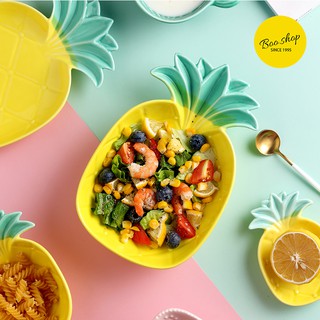 [Ăn Dặm Cùng Bé] Bát sứ ăn dặm Hình Quả Dứa - [An Toàn - Chịu được nhiệt cao - Đảm bảo chất lượng]