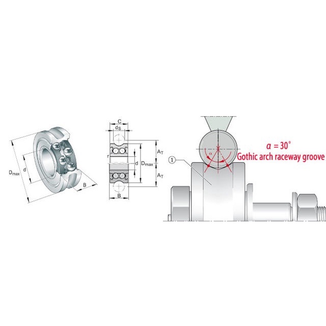 Vòng Bi Rãnh LFR 5201-12-2RS;LFR5201-10; LFR50/8-6; LFR50/8-8; LFR50/5-4; LFR5204-16; LFR5206-20; LFR5206-25; LFR5301-20