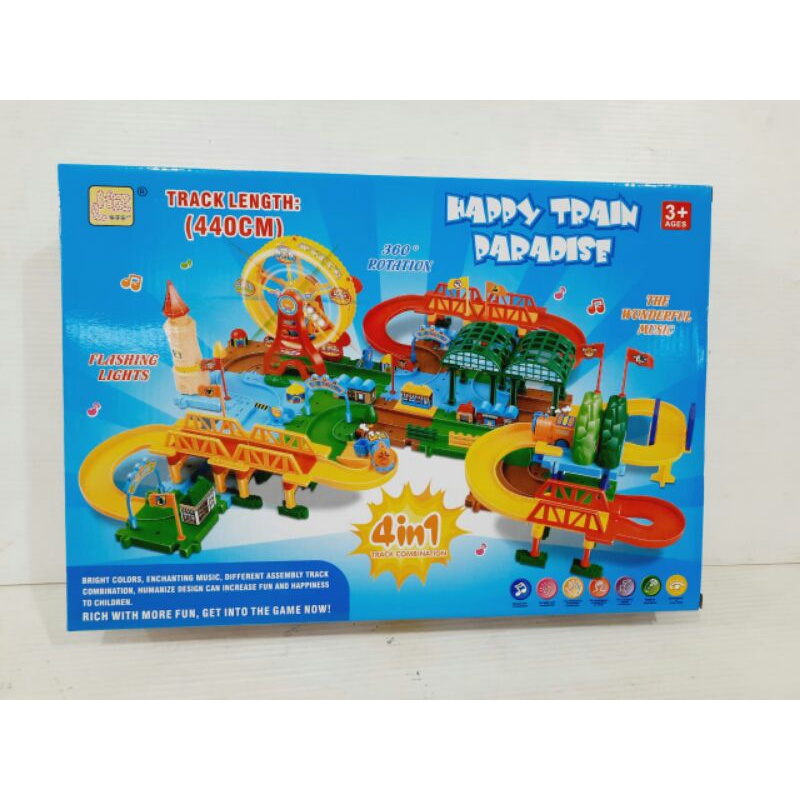 Bộ đồ chơi đường ray xe lửa 4 trong 1 cho bé