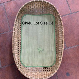 Combo Nôi tre size 85x55 kèm chiếu lót cho bé