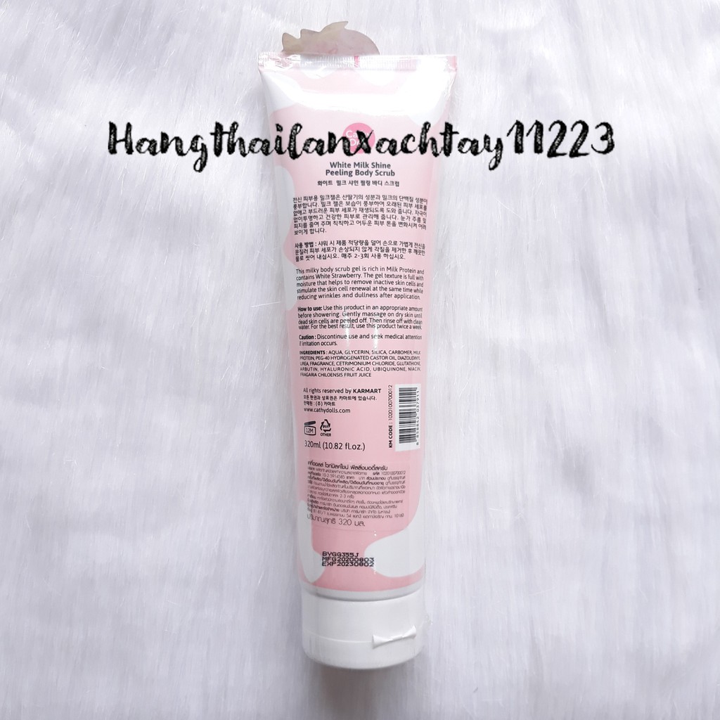 TẨY TẾ BÀO CHẾT TOÀN THÂN SỮA BÒ CATHY DOLL WHITE MILK SHINE PEELING BODY SCRUB - 320ML