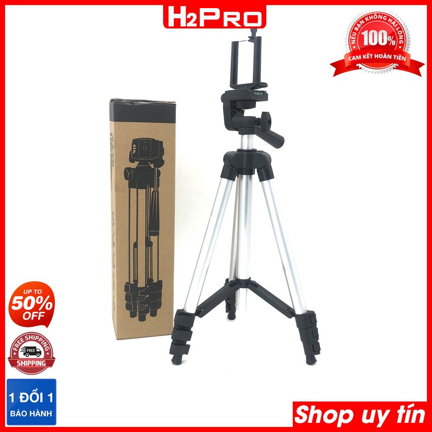 Giá đỡ điện thoại 3 chân Tripod 3110 H2Pro chính hãng, giá đỡ 3 chân cho điện thoại-máy ảnh cao 1m