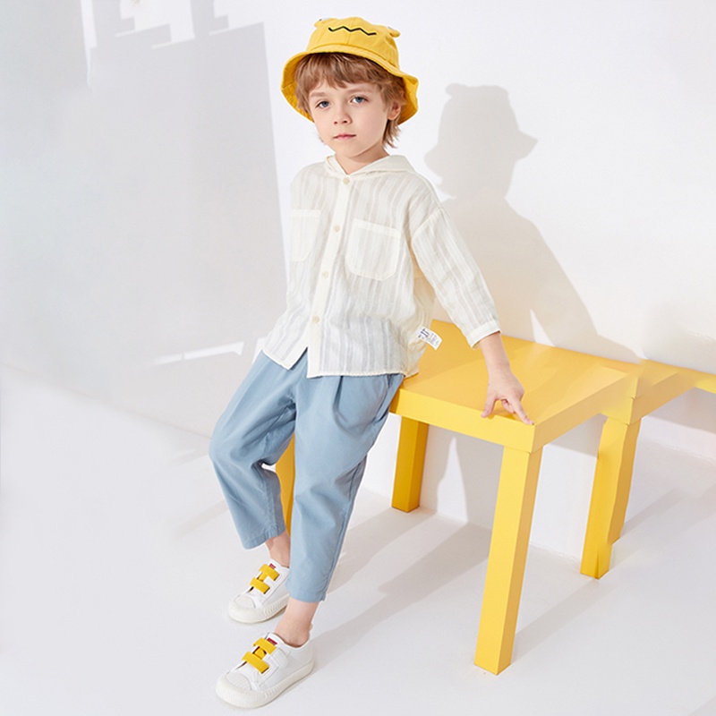 Quần dài cho bé BabyloveGO form baggy chất đũi xước mềm mịn BG001