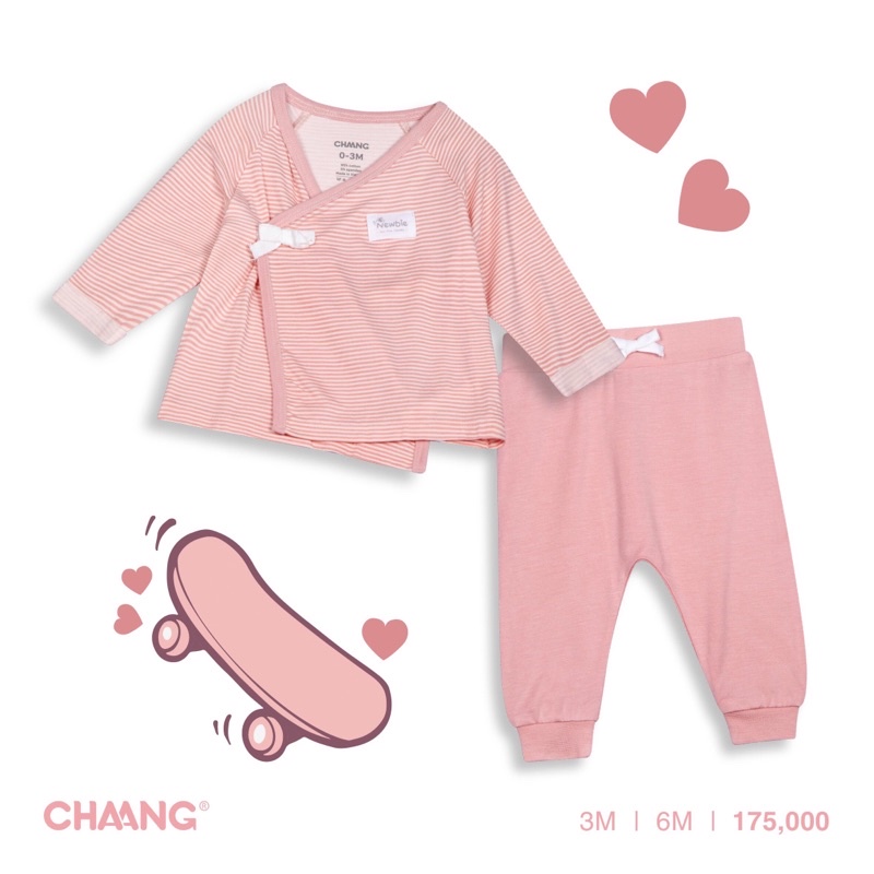 Bộ dài tay cài chéo cho bé vải tăm.