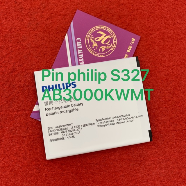 Pin philip S327 kí hiệu AB3000KWMT