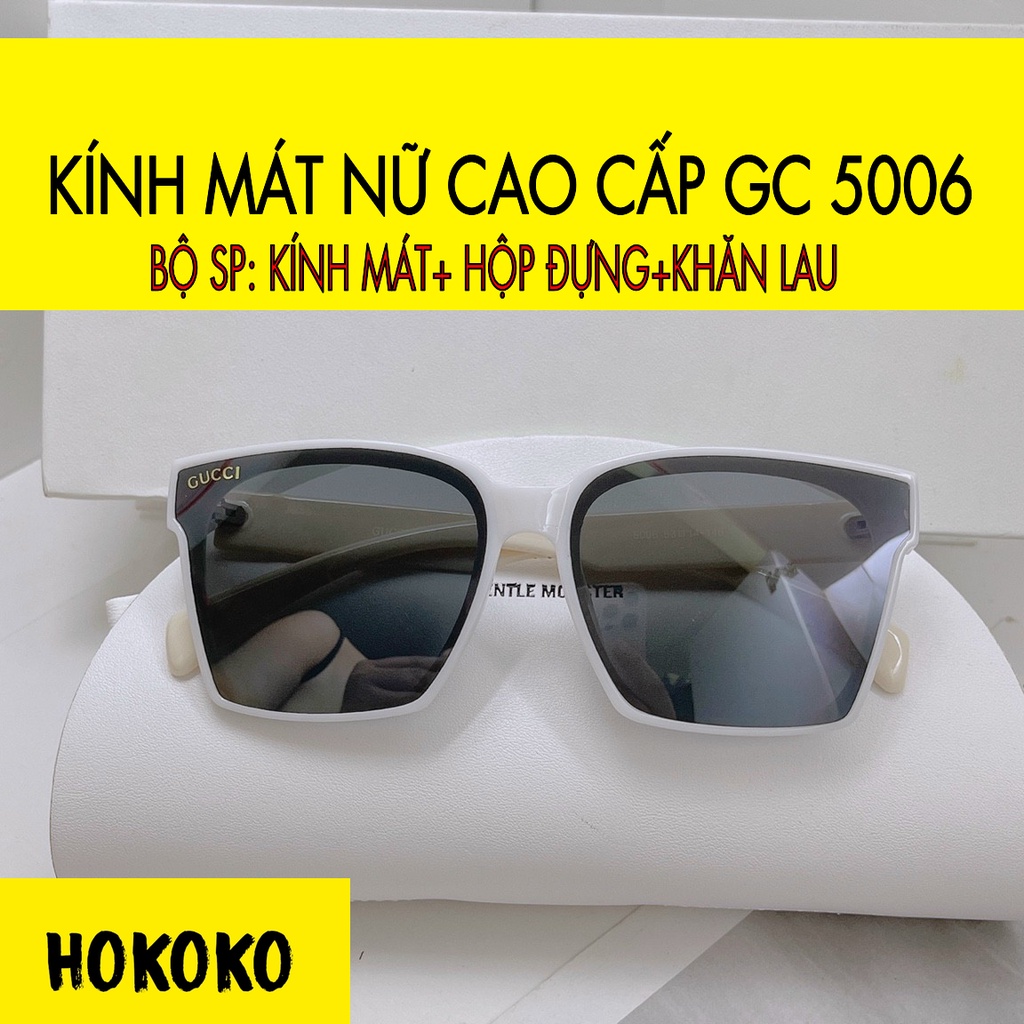 Kính mát nữ cao cấp GC5006 màu trắng thời trang, phù hợp mọi khuôn mặt
