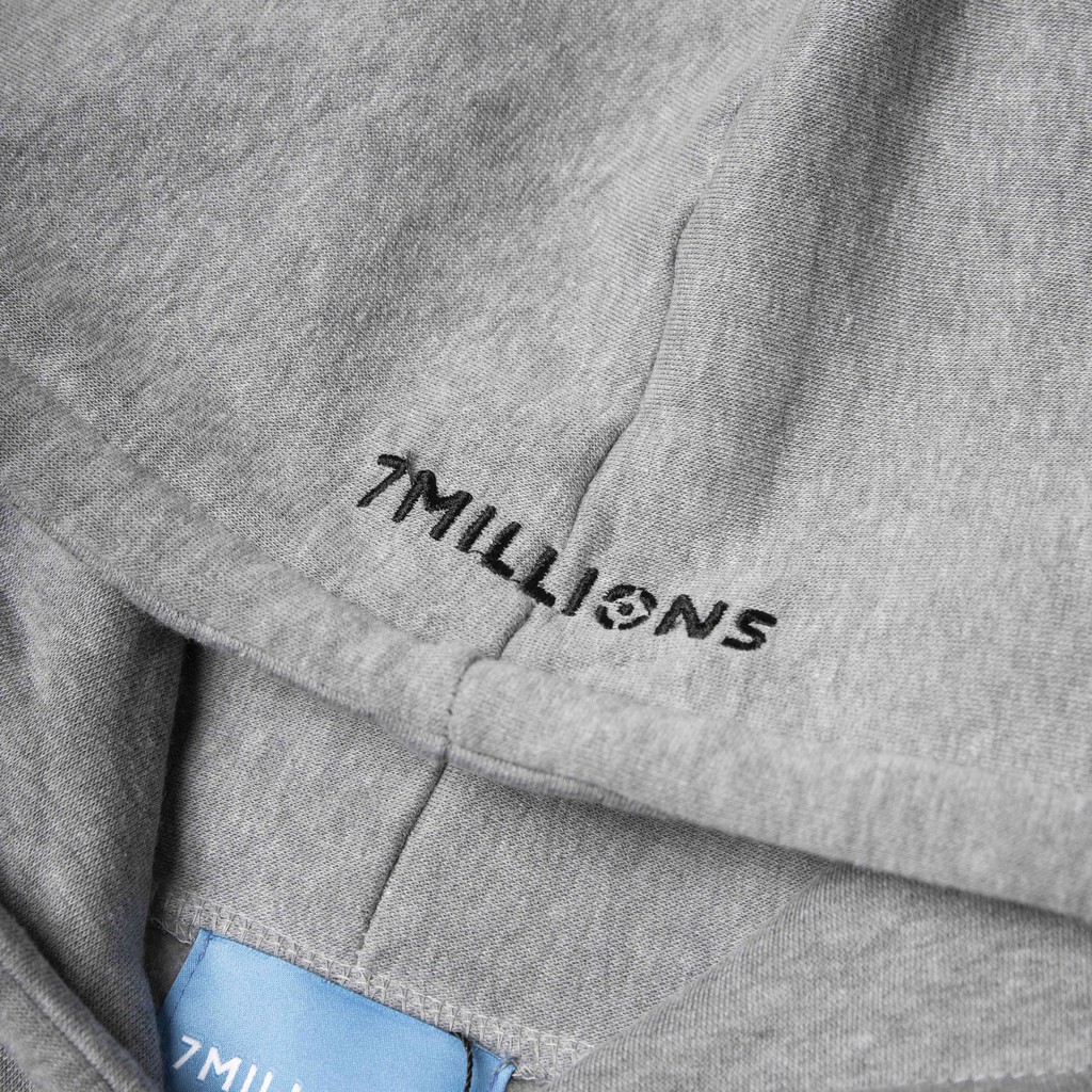 Áo Hoodie 7millions Essentials Plus - Màu Xám - Tặng Kèm Box - Unisex Nam Nữ - Form oversize
