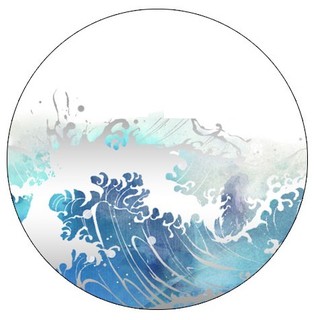 Washi tape sóng nước 1m