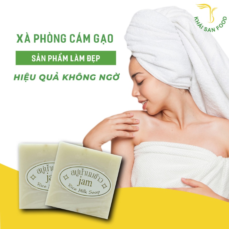 Xà Phòng Cám Gạo Tắm Trắng Thái Lan JAM RICE MILK SOAP 65gr | BigBuy360 - bigbuy360.vn