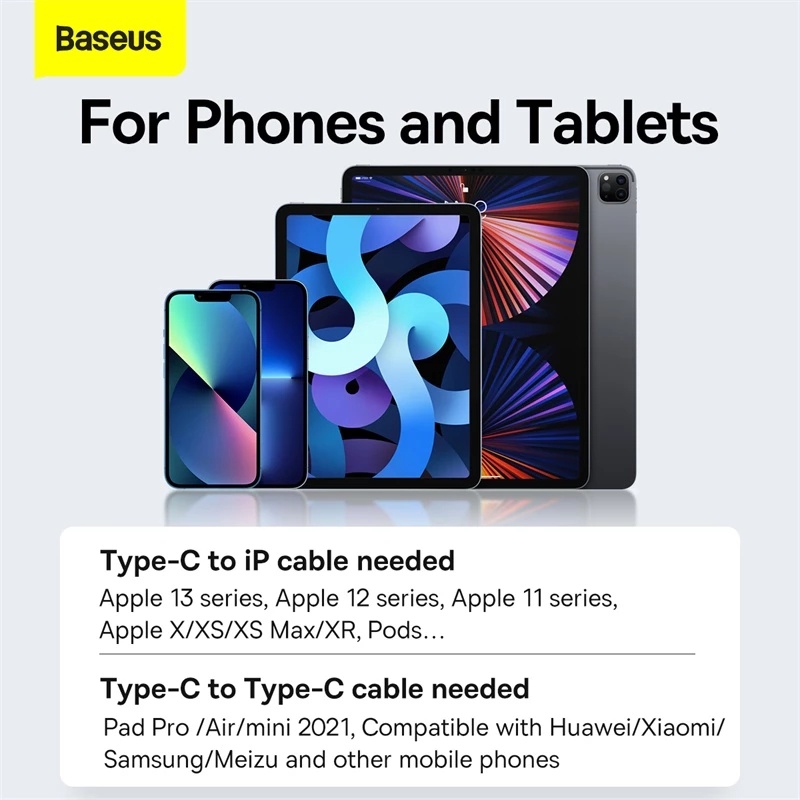Bộ sạc nhanh BASEUS PD 30W PD3.0 QC3.0 PPS cho iPhone 13 12 Pro Max