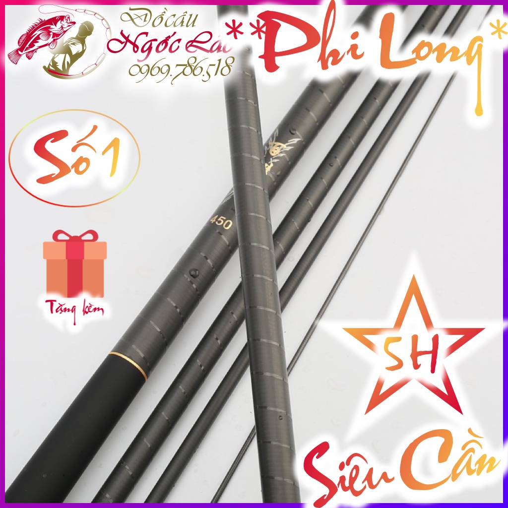 CẦN CÂU CÁ 5H Siêu Đỉnh -PHI LONG Carbon Hyper X 2022 - Cần câu tay, câu đơn, câu đài - Tốt Nhất Giá Rẻ Nhất