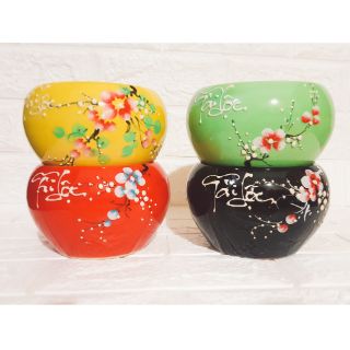 Chậu trồng cây TÀI LỘC gốm sứ Bát Tràng ( DÁNG VẠI )