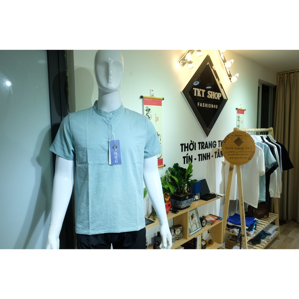 ÁO ĐŨI NAM CỘC TAY, CỔ TÀU HÀNG CAO CẤP | BigBuy360 - bigbuy360.vn