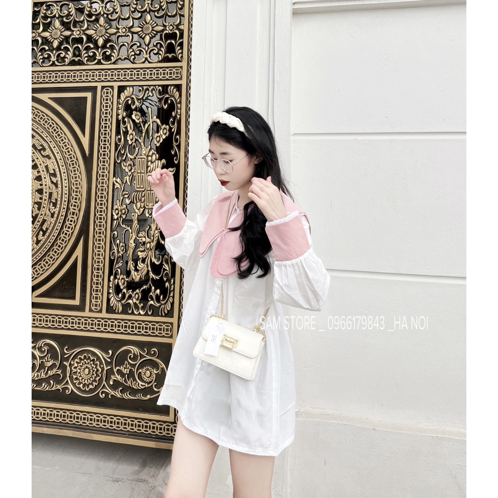 Áo baby cổ hồng