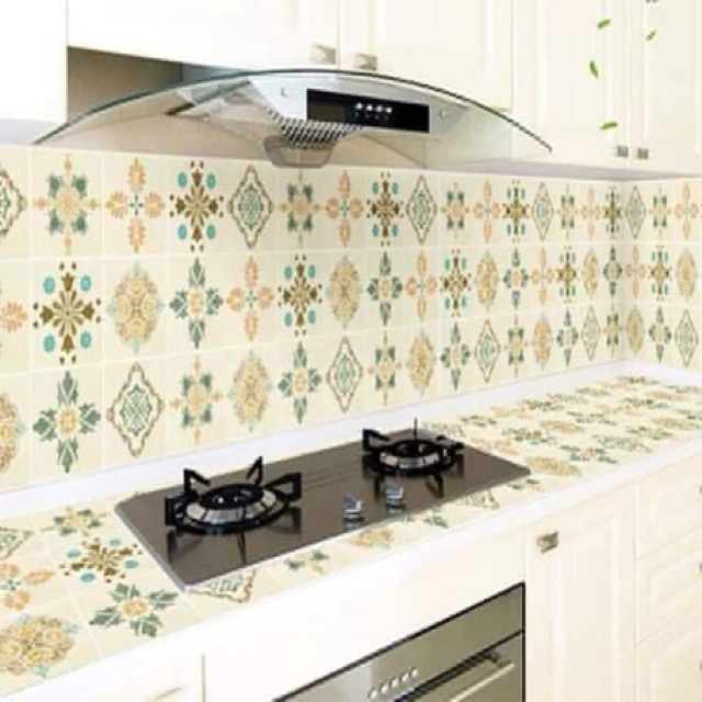 [ph13] giấy hoa văn dán tường bếp