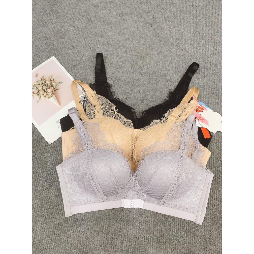 Áo lót ren không gọng đệm dày nâng ngực đẩy ngực tạo khe | BigBuy360 - bigbuy360.vn