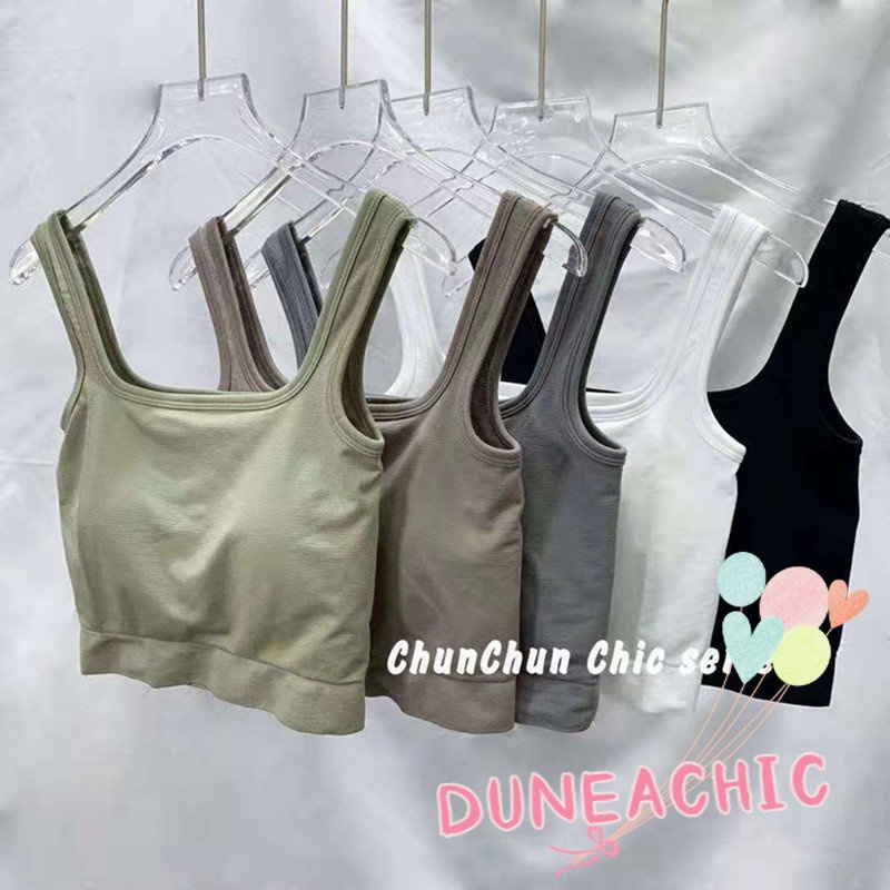 Áo Tank Top Cổ Vuông Hở Lưng Quyến Rũ Cho Nữ