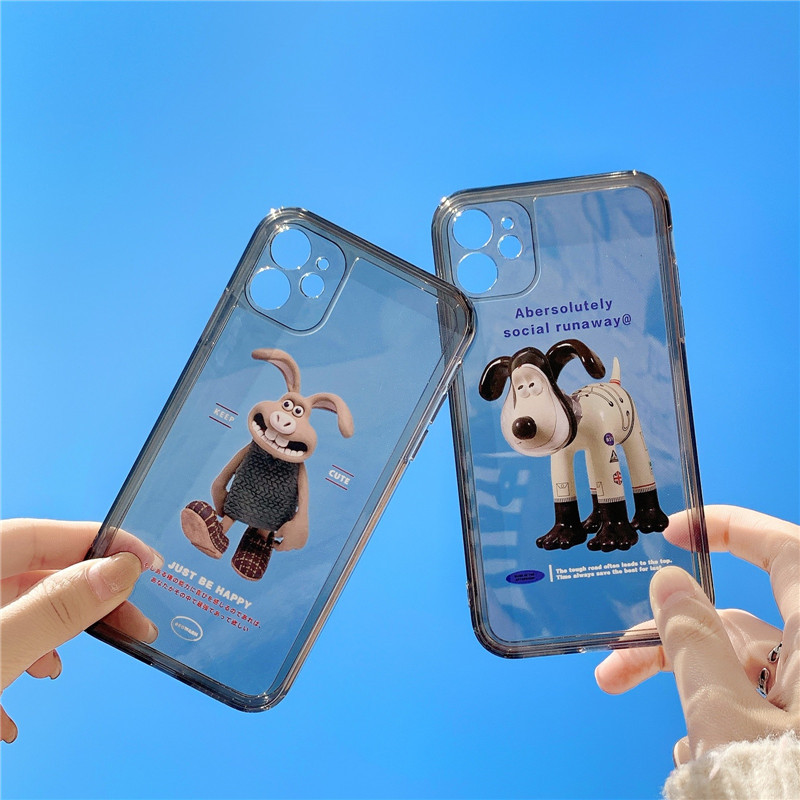 Ốp Lưng Silicone Họa Tiết Hình Chú Chó Và Chú Chó Thời Trang Cho Iphone 12 11 Pro Max 6 6s 7 8 Plus Iphone X Xs Max Xr Se 2020